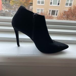 Black suede Steve Madden booties